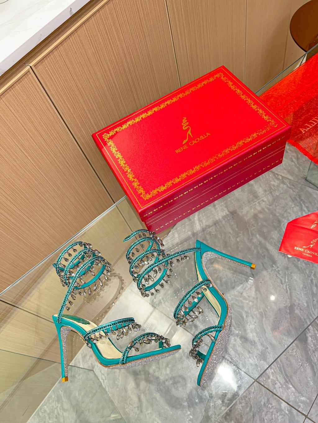 Cleo Crystal Strap Sandals