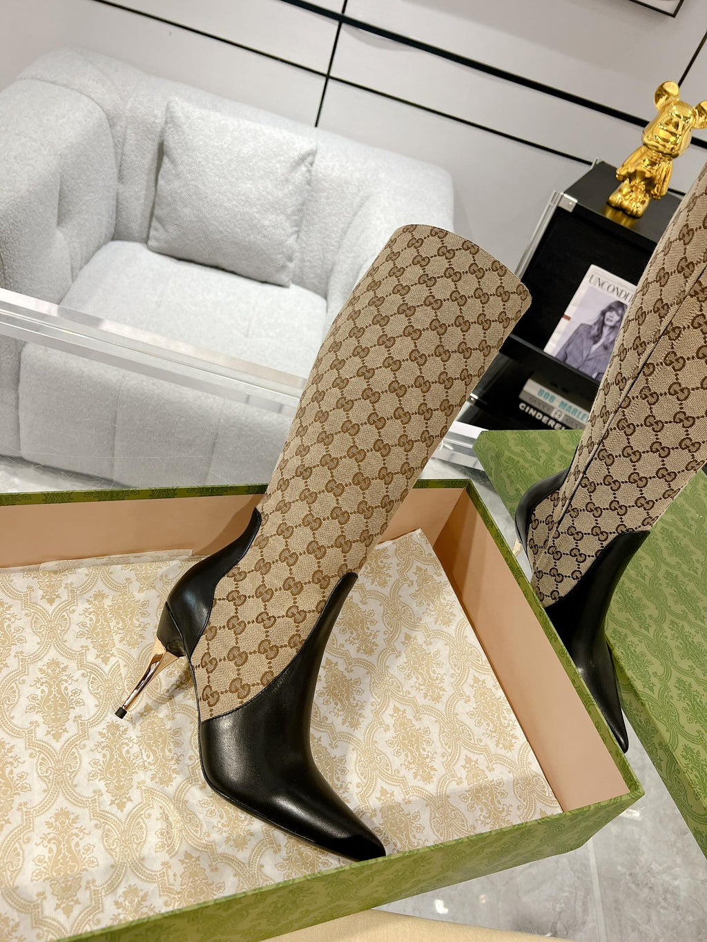 Women’s High-Heel Leather Boots