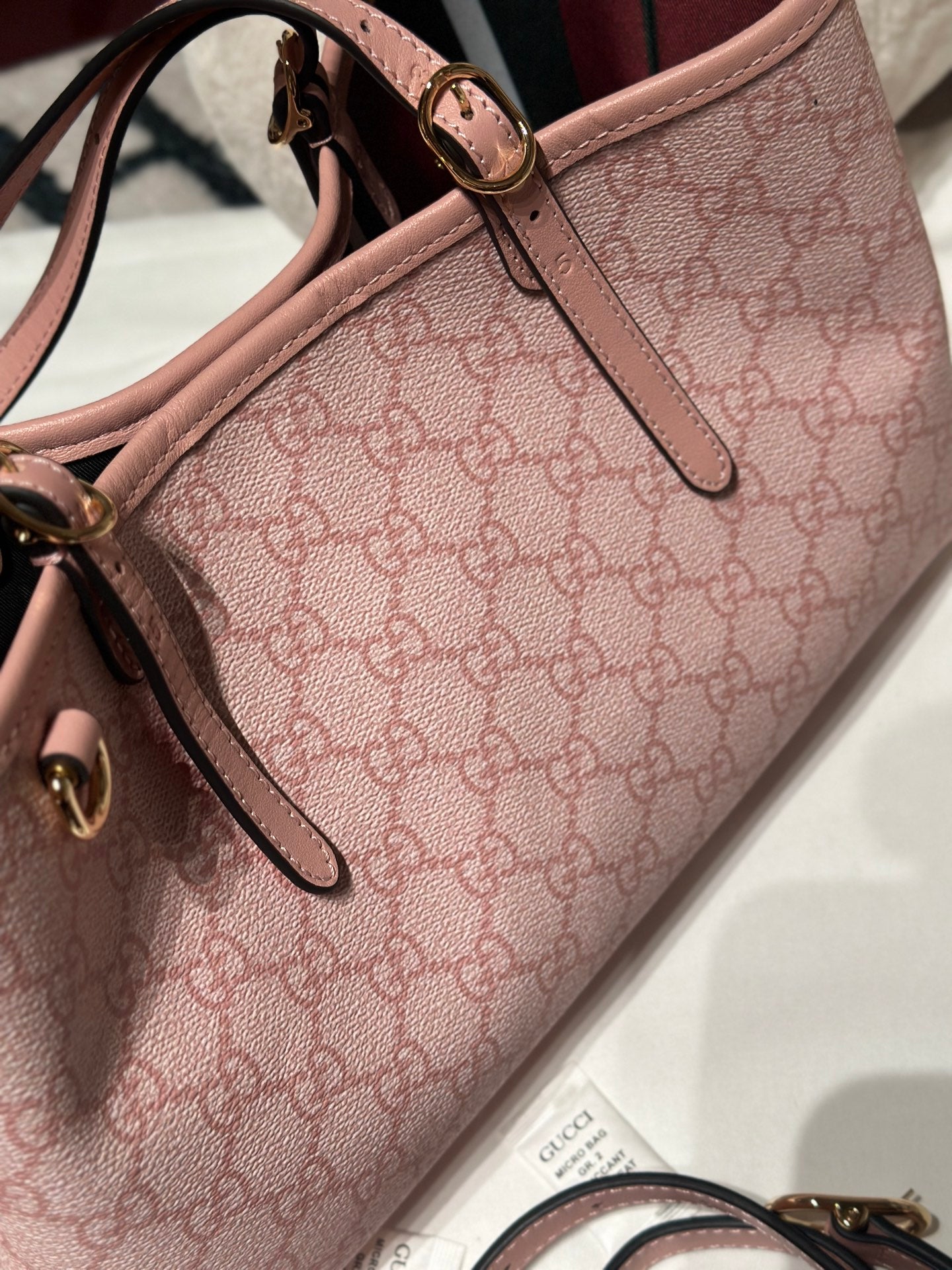 Emblem Small Tote Bag Light Pink